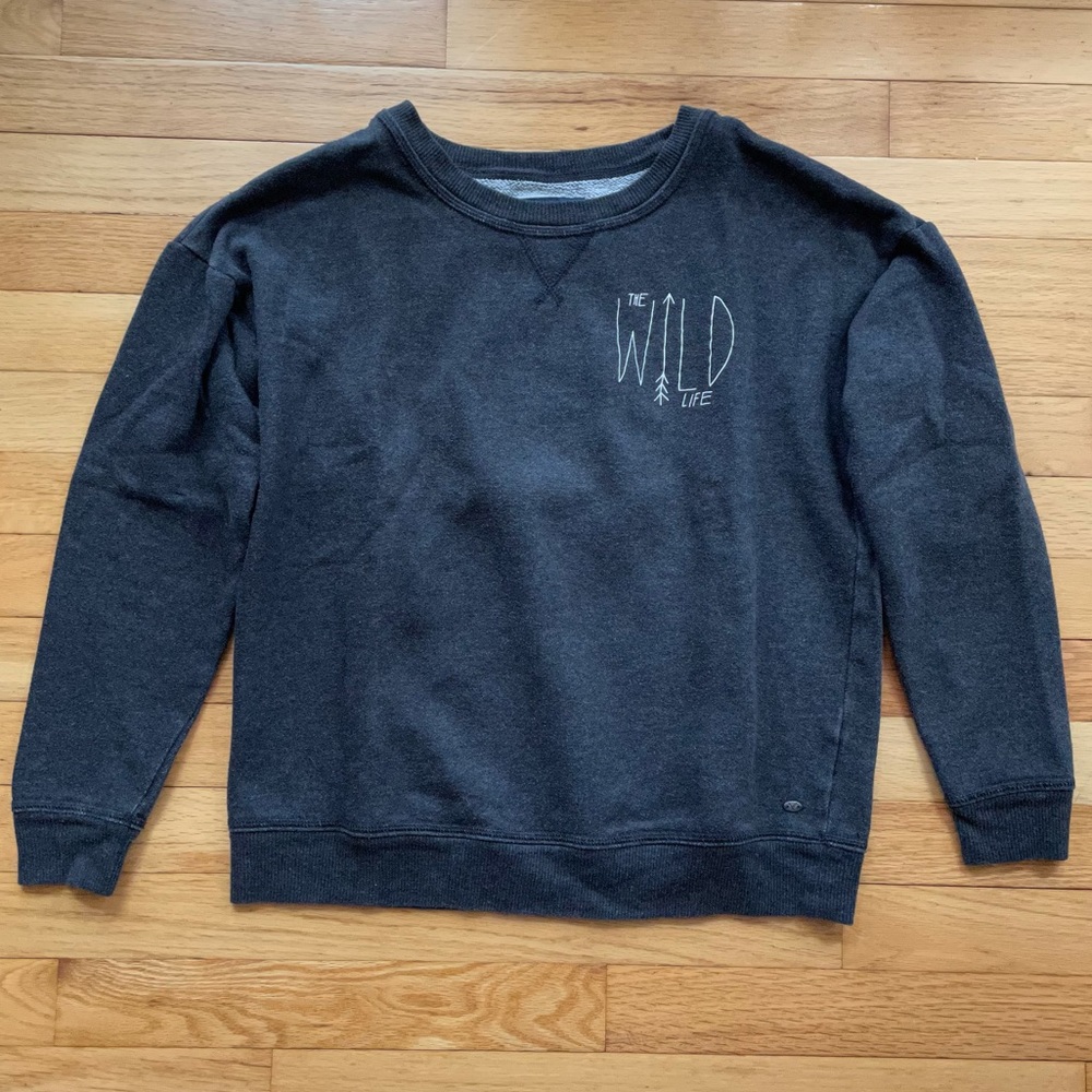 American Eagle Grey The Wild Life Crewneck